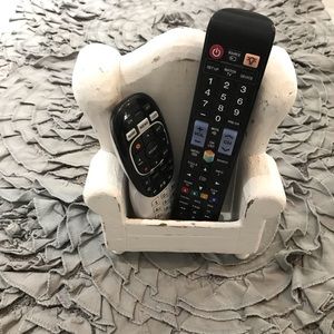Shabby chic remote control holder. Wood.